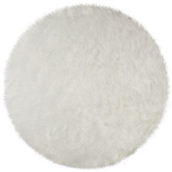 Flair Kusový koberec Faux Fur Sheepskin Ivory kruh