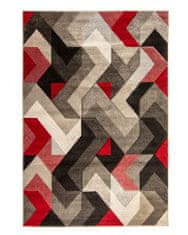 Flair Kusový koberec Hand Carved Aurora Grey / Red 120x170