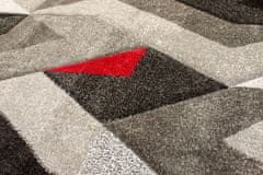 Flair AKCIA: 120x170 cm Kusový koberec Hand Carved Aurora Grey / Red 120x170