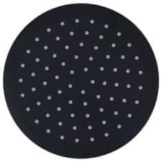 Vidaxl Dažďová sprchová hlavica, oceľ 20 cm, okrúhla, čierna