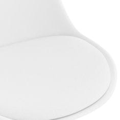 Vidaxl Otočné jedálenské stoličky 6 ks biele umelá koža
