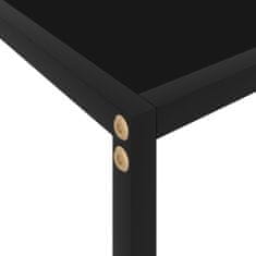 Vidaxl Konzolový stolík, čierny 160x35x75 cm, tvrdené sklo