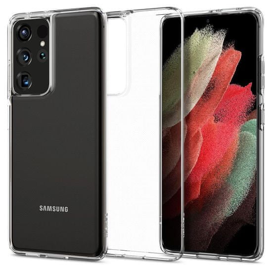 Spigen Liquid Crystal silikónový kryt na Samsung Galaxy S21 Ultra, priesvitný