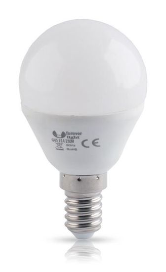 Forever LED žiarovka G45, E14, 6 W, teplá biela (3000 K)