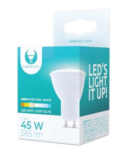 Forever LED žiarovka GU10, 7 W, neutrálna biela (4500 K)