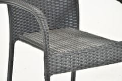 IWHOME Jedálenský set ELCHE antracit + 2x stoličky MADRID antracit IWH-10150015
