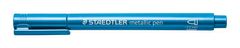 Staedtler Dekoračný popisovač, metalická modrá, 1-2 mm, kužeľový hrot 8323-373