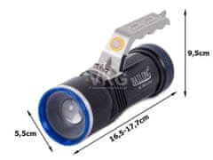 USB Baterka Bailong BL-T624 LED typu ZOOM CREE XM-L T6 E-219