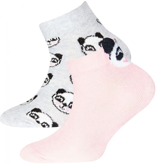 EWERS 2pack dievčenských ponožiek s pandou 201291