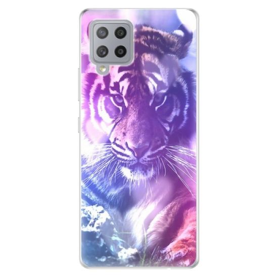 iSaprio Silikónové puzdro - Purple Tiger pre Samsung Galaxy A42
