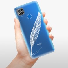 iSaprio Silikónové puzdro - Writing By Feather - white pre Xiaomi Redmi 9C