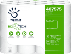 Papernet 407575 Toaletný papier BIOTECH 2-vrst.celulóza, (24 roliek/bal.)