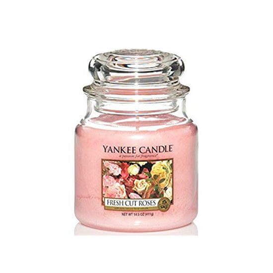 Yankee Candle Aromatická sviečka Classic strednej Fresh Cut Roses 411 g