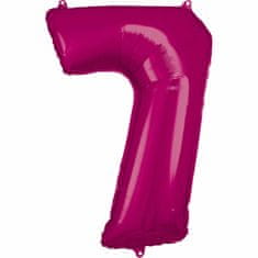 Amscan Fóliový balón číslo 7 ružový 83cm