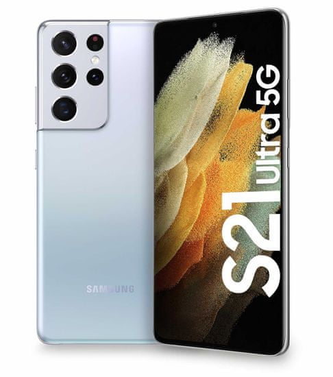 SAMSUNG Galaxy S21 Ultra 5G, 12GB/256GB, Silver - rozbalené