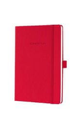 Sigel Záznamná kniha "Conceptum", červená, A5, štvorčekový, 194 listov, tvrdé dosky, CO654