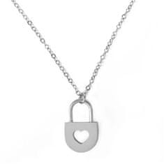 Vuch Romantický oceľový náhrdelník Secret Silver