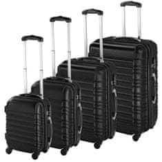 Timeless Tools Sada 4 cestovných kufrov s tvrdým krytom, 4 rôzne farby-čierna