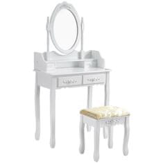 Timeless Tools Toaletný stolík s taburetkou- Rome, biely