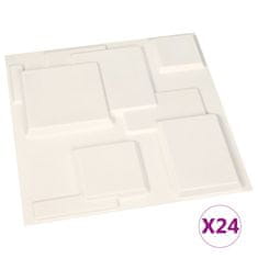 Vidaxl Nástenné 3D panely 24 ks 0,5x0,5 m 6m2