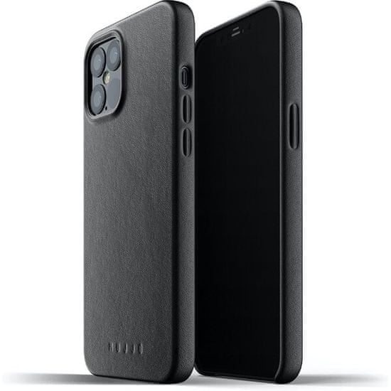 Mujjo Full Leather Case - kožený kryt na iPhone 12 Pro Max MUJJO-CL-009-BK, čierny