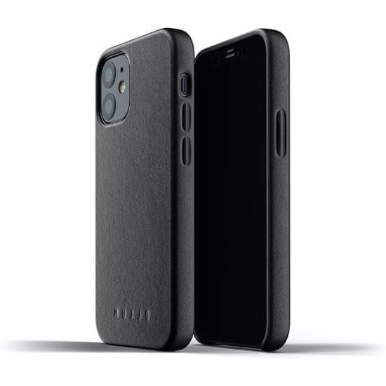 Mujjo Full Leather Case - kožený kryt na iPhone 12 mini MUJJO-CL-013-BK, čierny