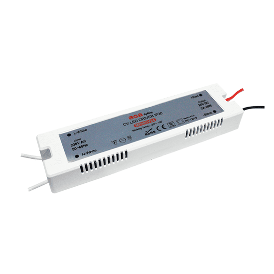 ACA Lightning LED napájací zdroj 230V AC ->24V DC/48W/2A/IP20