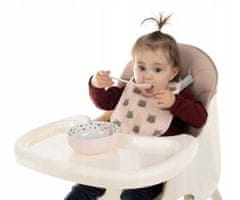 Kruzzel Detská jedálenská stolička 3v1 - ružová