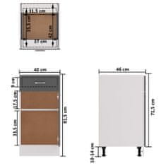 Vidaxl 8-dielna súprava kuchynských skriniek lesklá sivá drevotrieska