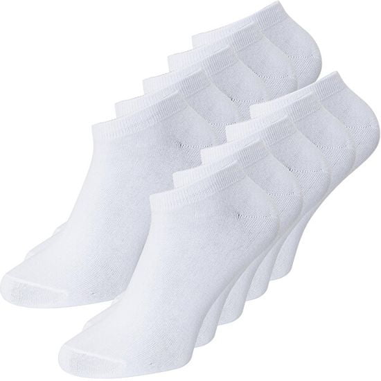 Jack&Jones 10 PACK - pánske ponožky JACDONGO 12172337 White