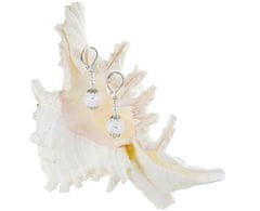 Lampglas Elegantné náušnice White Romance s rýdzim striebrom v perlách Lampglas EV1