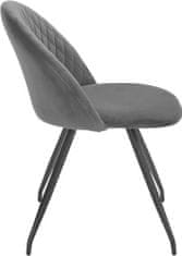 Danish Style Jedálenská stolička Harper (SET 2 ks), šedá