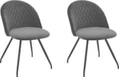 Danish Style Jedálenská stolička Harper (SET 2 ks), šedá