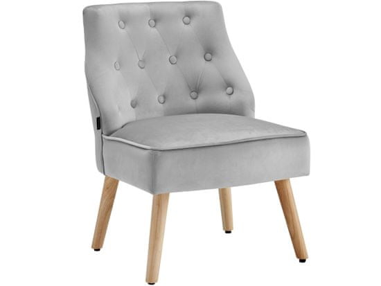 Danish Style Čalúnená stolička Spoky (SET 2 ks), svetlo šedá