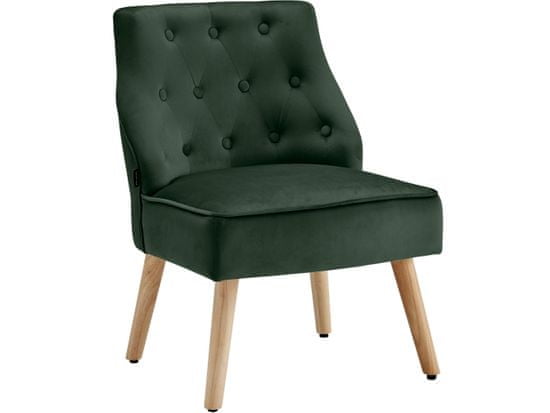 Danish Style Čalúnená stolička Spoky (SET 2 ks), zelená