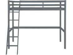 Danish Style Poschodová posteľ Vicky, 175 cm, šedá