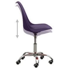 Vidaxl Kancelárske stoličky 2 ks purpurové umelá koža