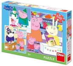 DINO Peppa Pig: Veselé popoludnie puzzle 3x55 dielikov