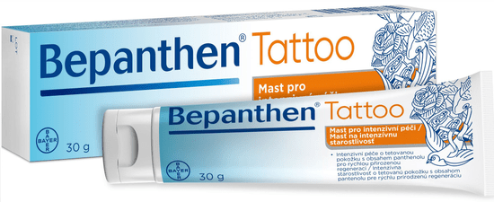 Bepanthen Tattoo masť 30g, starostlivosť o nové tetovanie