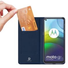 Dux Ducis Skin Pro knižkové kožené puzdro na Motorola Moto G9 Power, modré