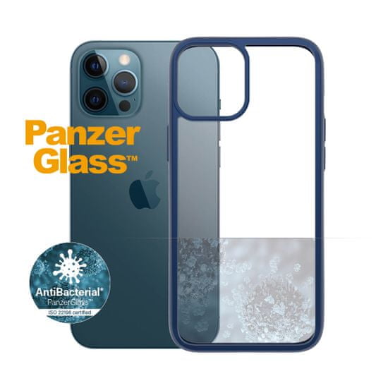 PanzerGlass ClearCase Antibacterial pre Apple iPhone 12 Pro Max (modrý - True Blue) 0278