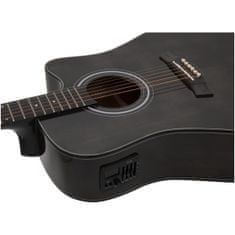Dimavery STW-90, elektroakustická gitara typu Dreadnought, čierna