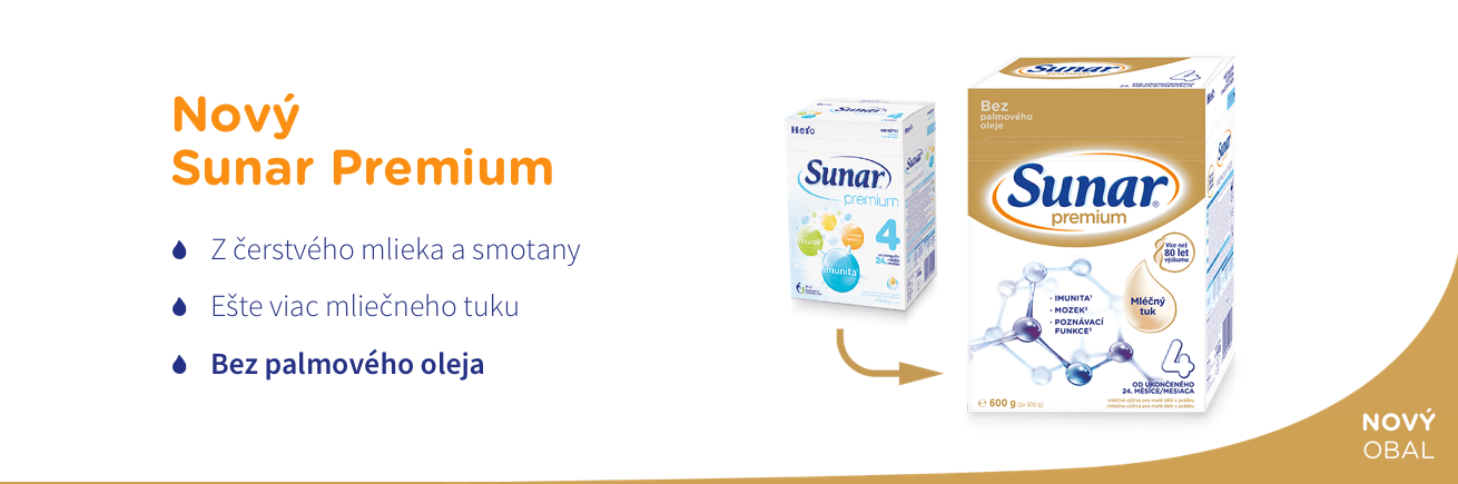 Sunar Premium 4, batoľacie mlieko, 6 × 600g