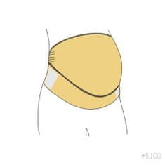 Tehotenský nastaviteľný podporný pás cez bruško - BIELY, L/XL
