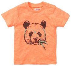 Dirkje chlapčenské tričko Neon panda VD0222 62 oranžová