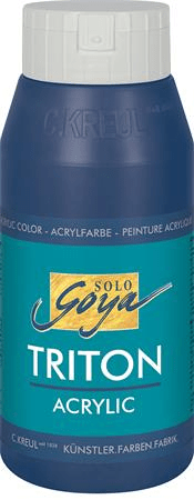 KREUL Akrylová farba "TRITON SOLO GOYA", tm.modrá, 750 ml