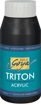 KREUL Akrylová farba "TRITON SOLO GOYA", čierna, 750 ml