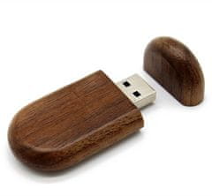 CTRL+C Drevený USB OVÁL ORECH, 8 GB, USB 2.0