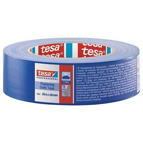 Tesa Páska tesa PRO Plastering, omietacia, fasádna, lepiaca, modrá, UV, 38 mm, L-25 m