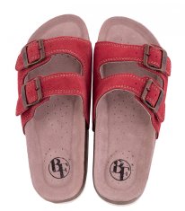 BF dievčenské celokožené papuče BY2131599, 39, červená